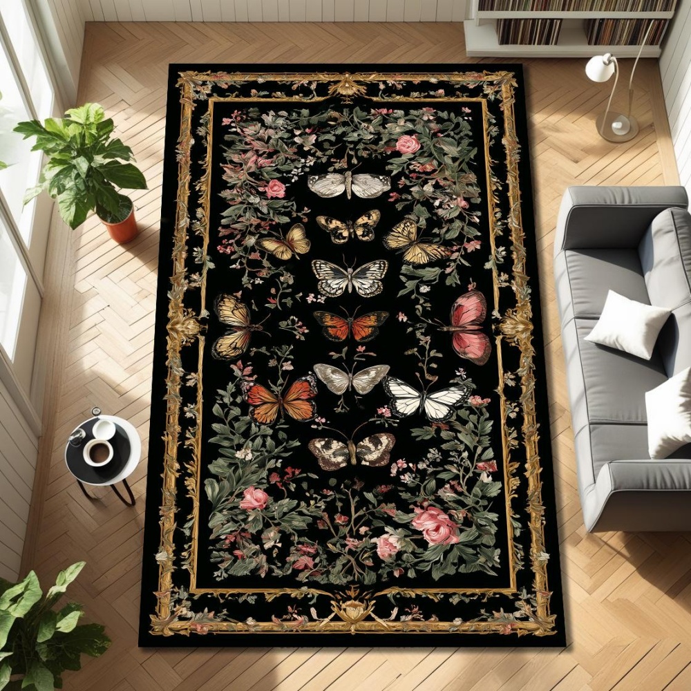 Commercial Window Printing - Vintage Floral Butterfly Art print large