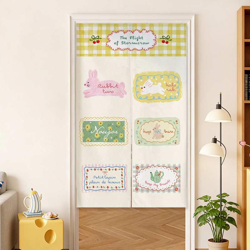 VIKAMA Blue Grid French Noren  - Commercial Window Printing 评论和价格