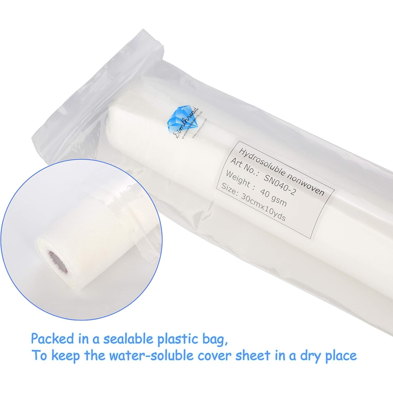 Simthread Non Woven Water Solu - Embroidery Stabilizer Backing 评论和价格