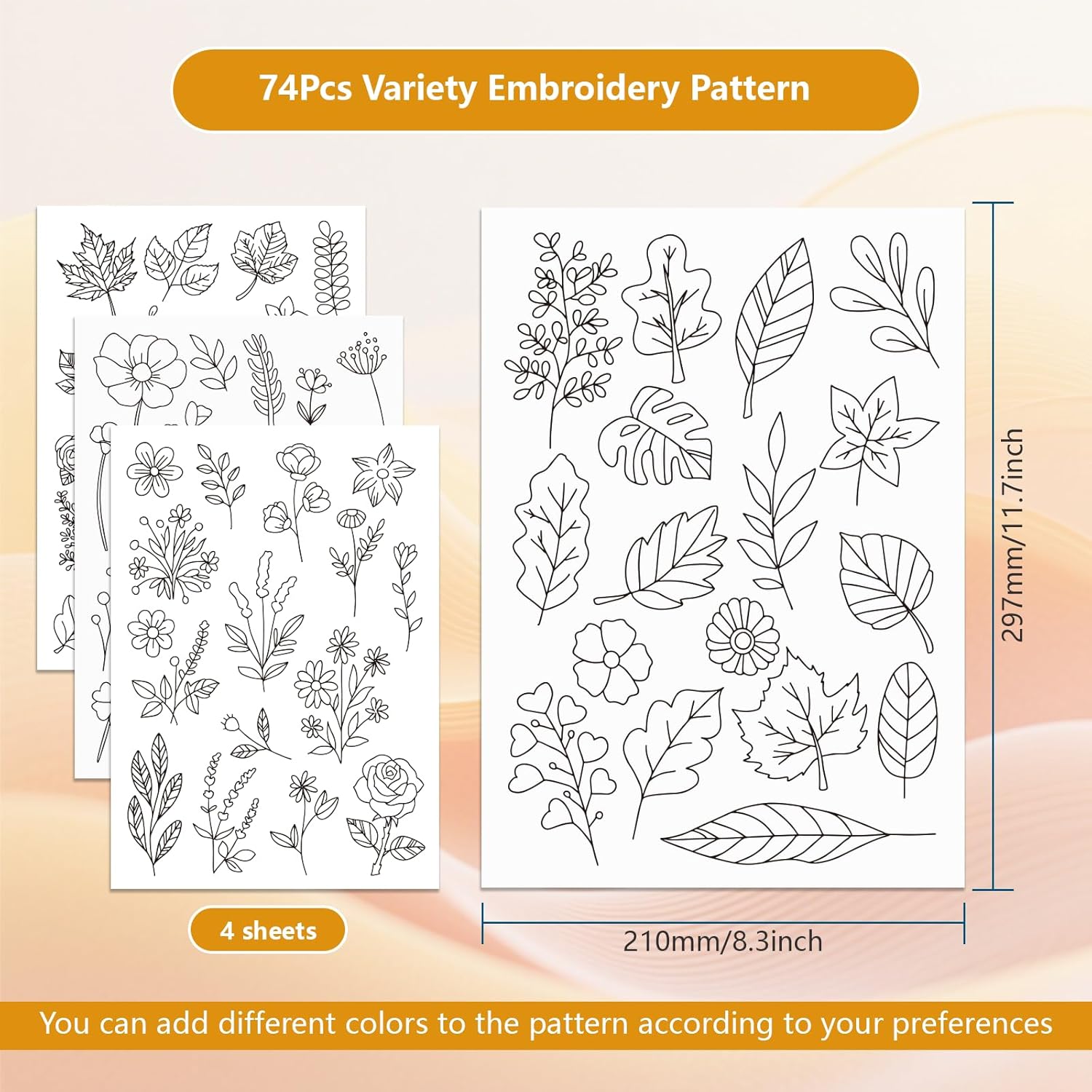 Leaf Flower Water Soluble Embr - Embroidery Stabilizer Backing 评论和价格