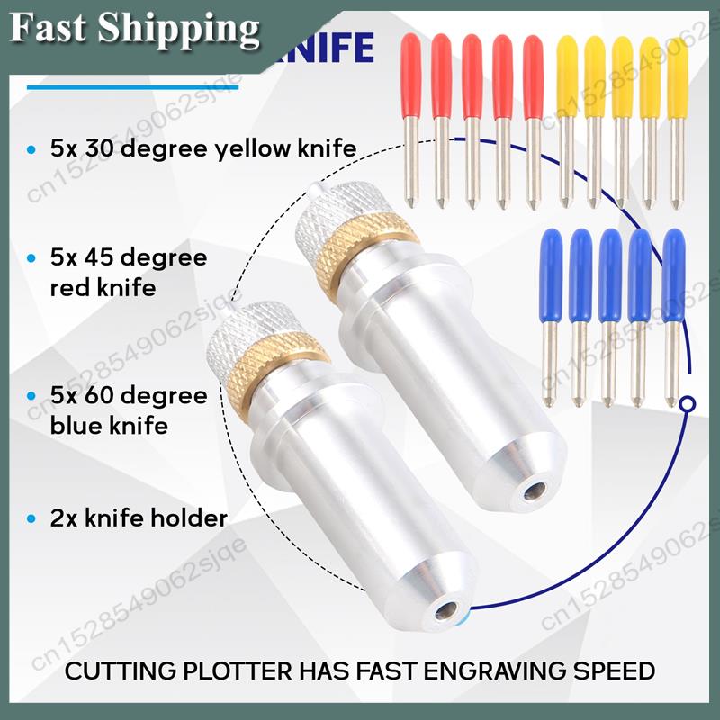 -ABKM 17Pcs/Set 30/45/60 Degre - Cutting Plotter Blade 评论和价格