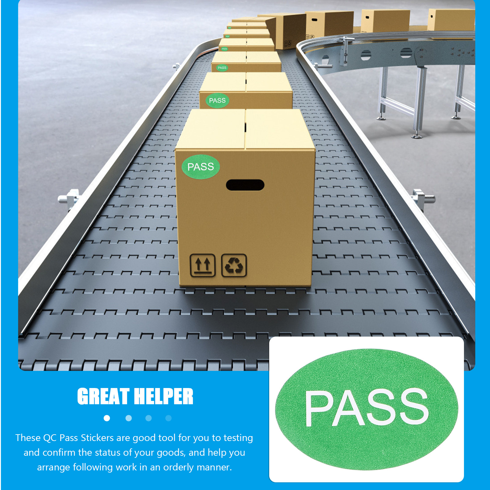2000Pcs Qc Passed Stickers PVC - Printing Qc 评论和价格