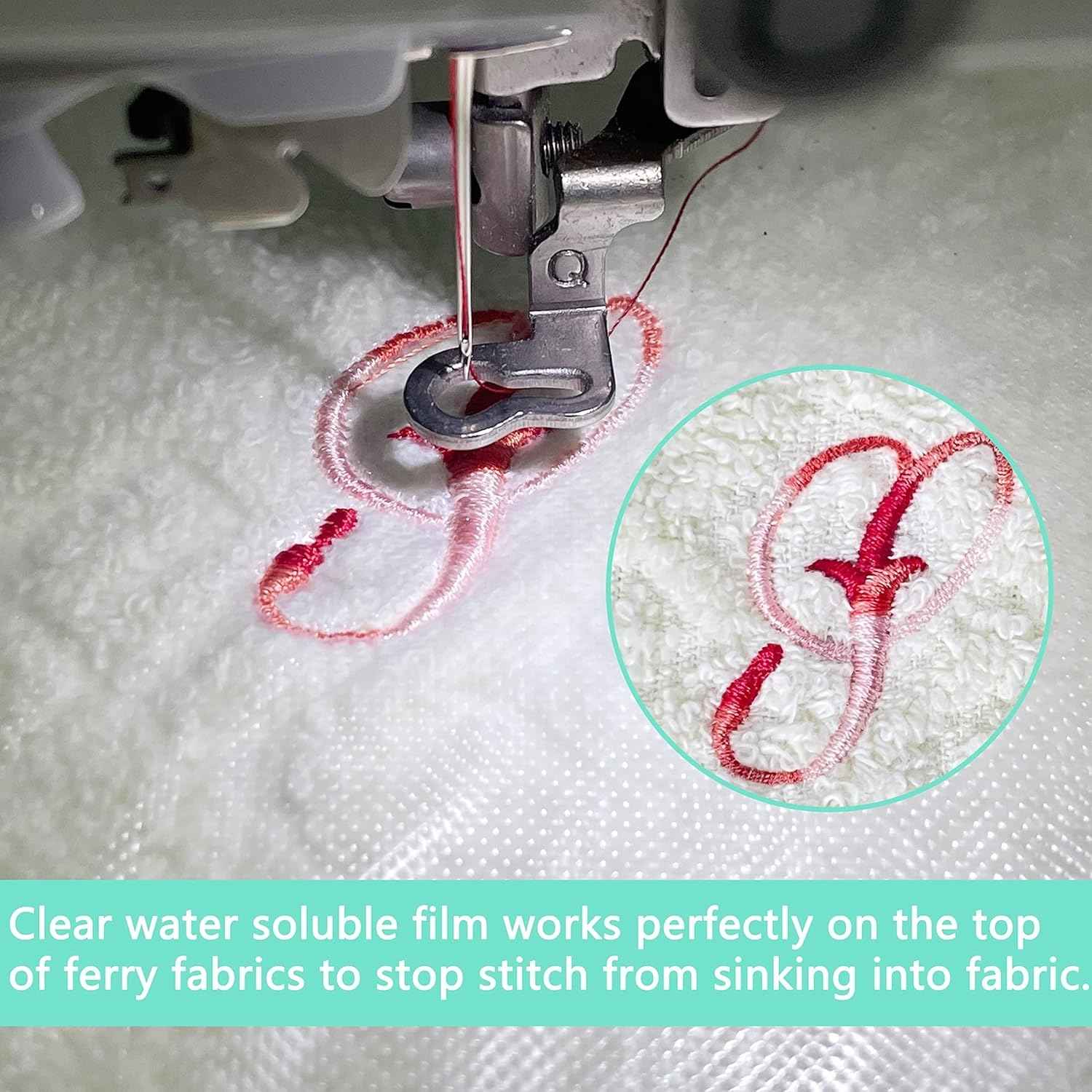 Wash Away Stabilizer - 12' X 2 - Embroidery Stabilizer Backing 评论和价格
