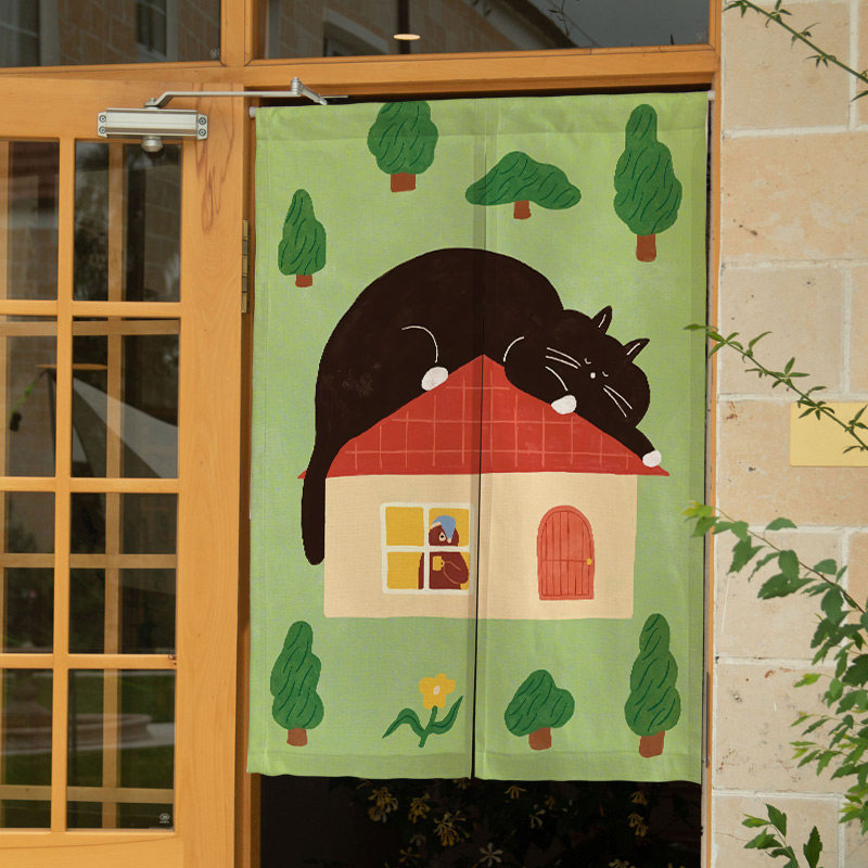 VIKAMA Cute Money Black Noren  - Commercial Window Printing 评论和价格